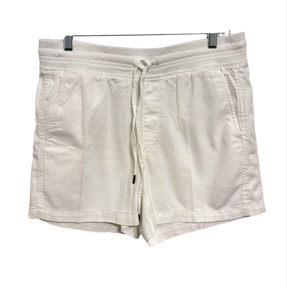 Orvis Cotton Lyocell White Drawstring Shorts Medium Comfort Coastal Summer
